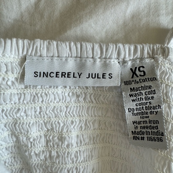Sincerely Jules cotton white islet maxi sundress. Size XS - Picture 3 of 4